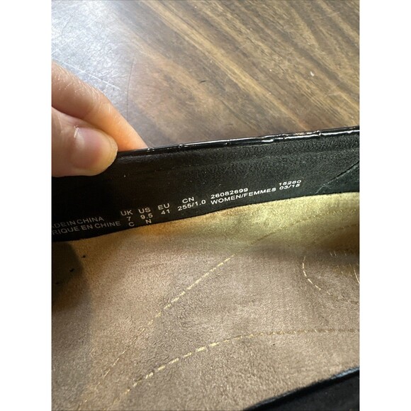 Clarks Artisan Shoes Pumps Heels Women Size 9.5N Black Patent Slip On - Picture 11 of 16